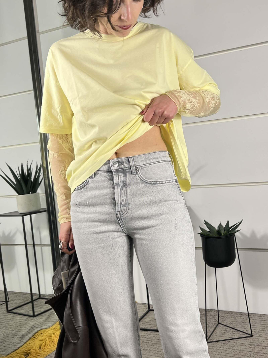 jeans grigio chiaro modello bella DAB5020DENIM GRIGIO VICOLO