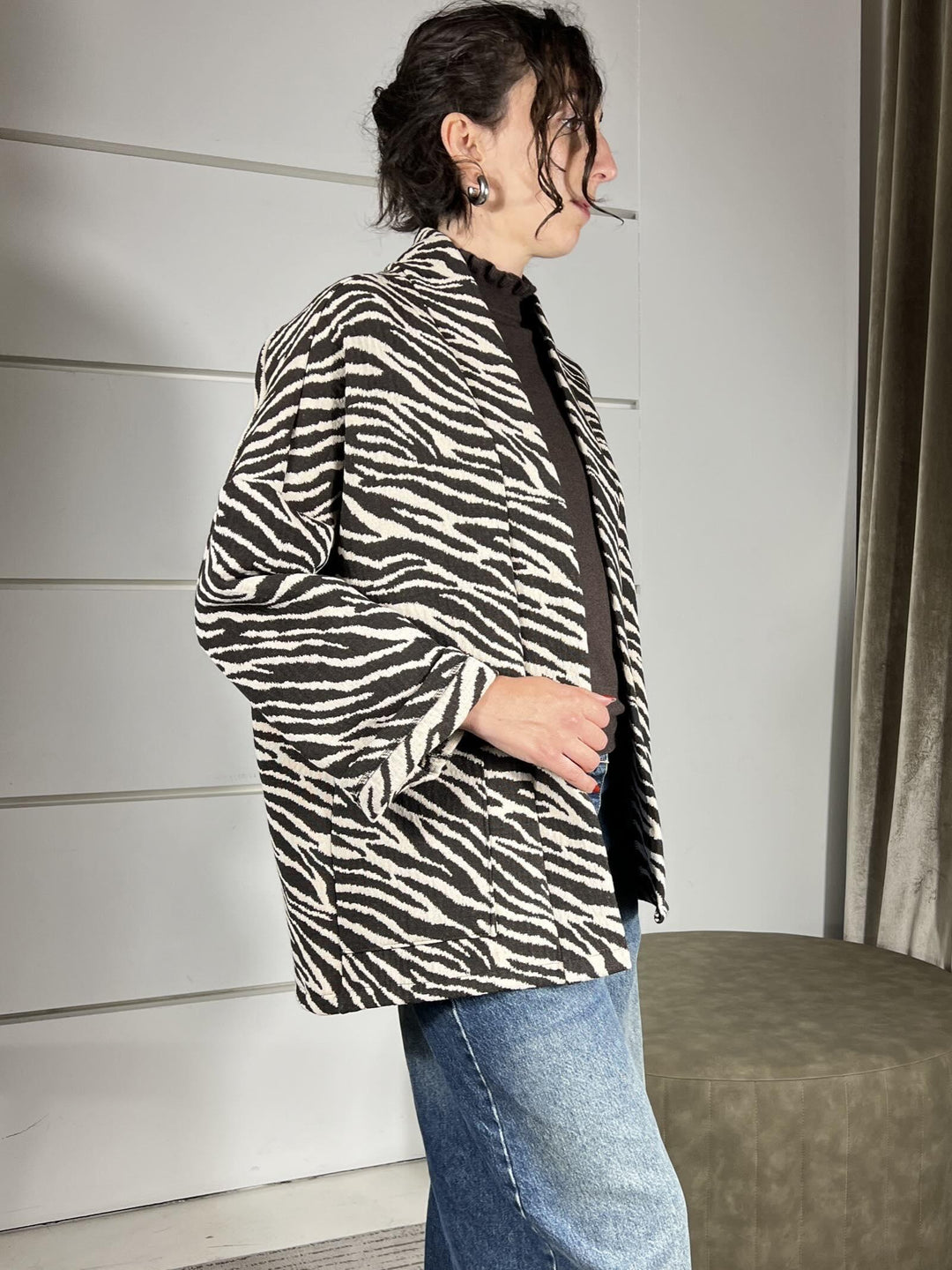 kimono zebrato moro e burro KJK-P074ZEBRATO HAVE ONE