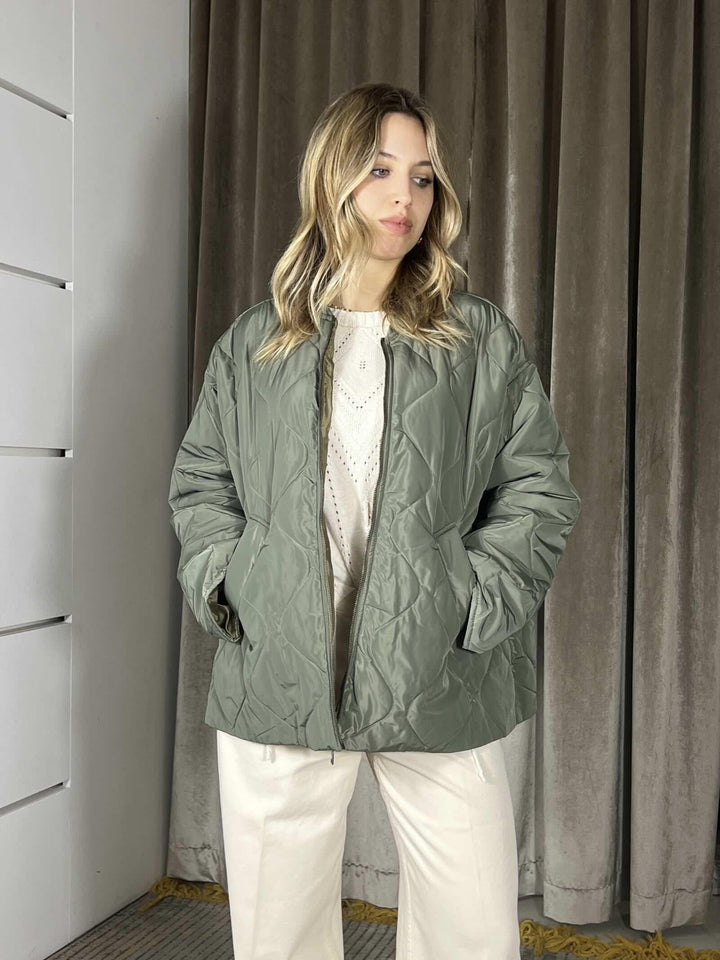 giubbotto trapuntato verde salvia SMXGB0022VERDE SALVIA SUSY MIX