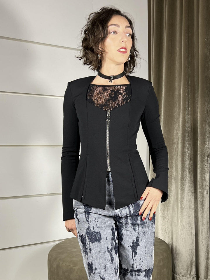 GIACCA NERA A CORSETTO 2S1539A658K103 PATRIZIA PEPE PREVIEW