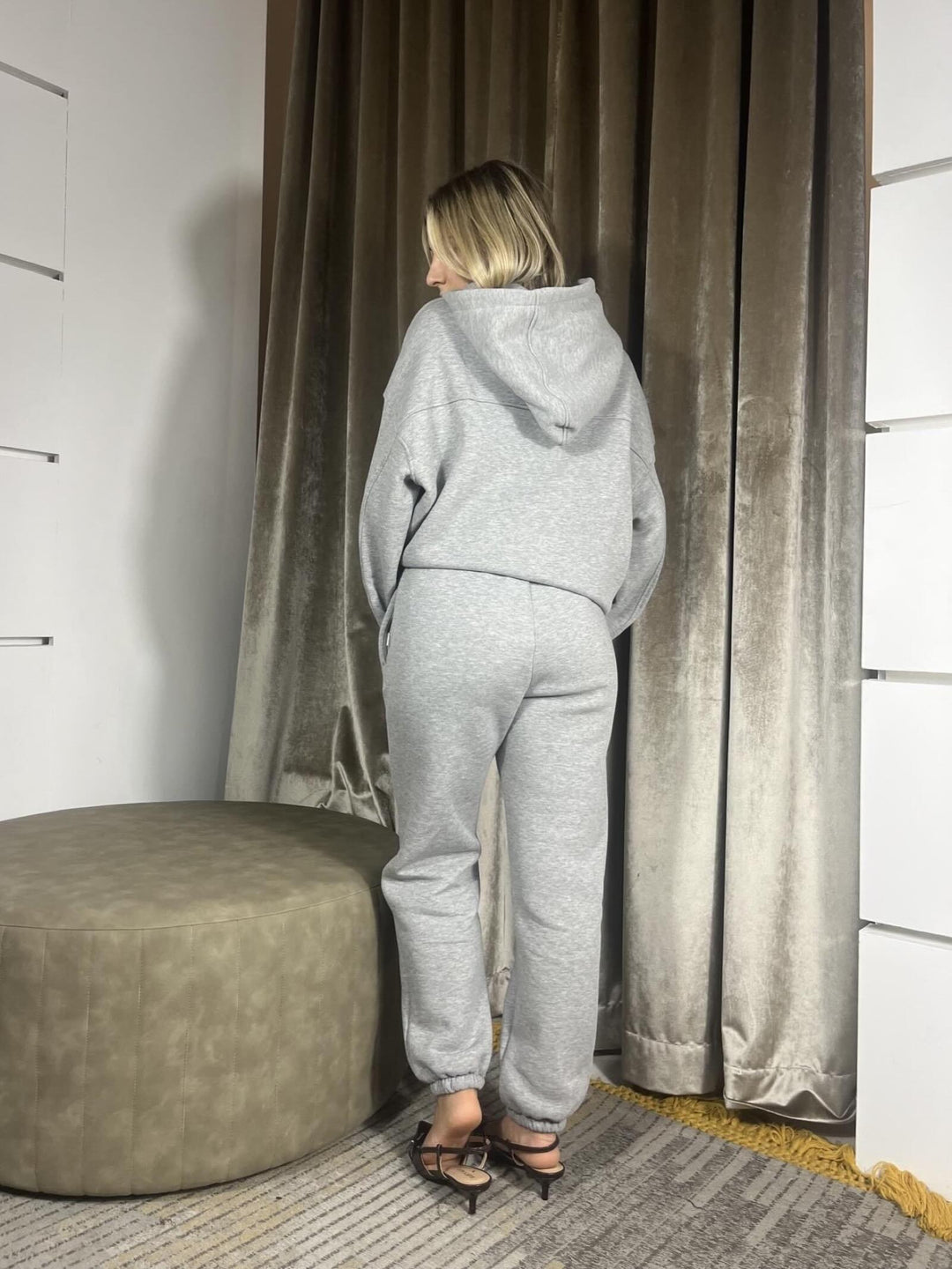 PANTALONE DELLA TUTA GRIGIO FELPATO TF1752GRIGIO VICOLO