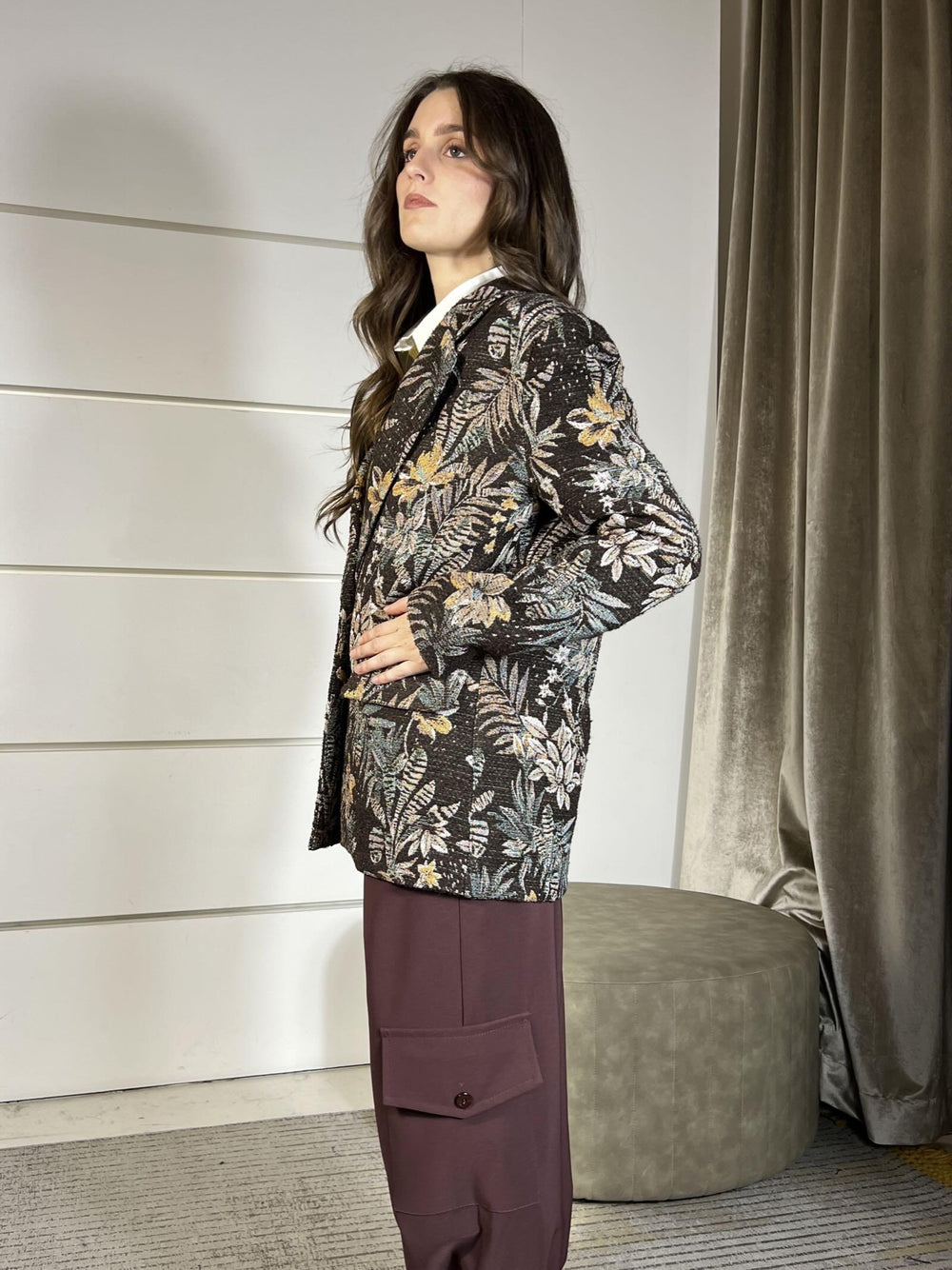 GIACCA MORO CON STAMPA FLOREALE J9990055U1860 IMPERIAL