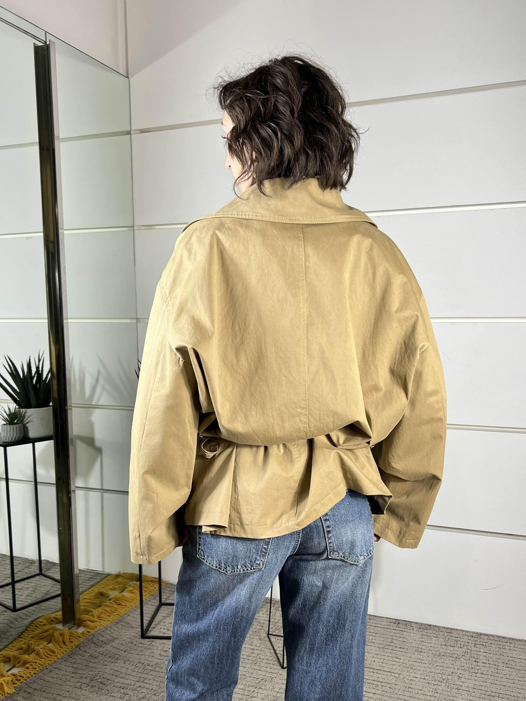 trenchy collo alto con cinta cammello 126063CAMMELLO TENSIONE IN