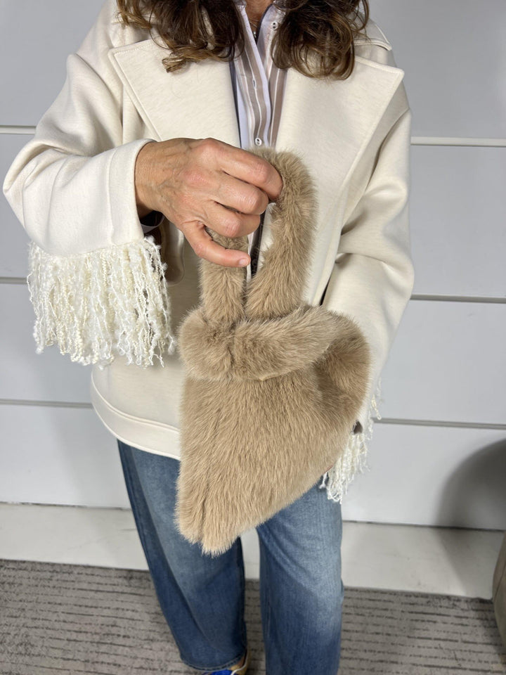 borsa a sacchetto in ecovisione beige XOAB3904 CARLA G. ACCESSORI