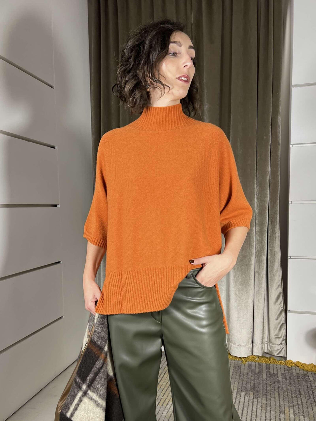 maglia over arancio manica ampia M30258671270 IMPERIAL