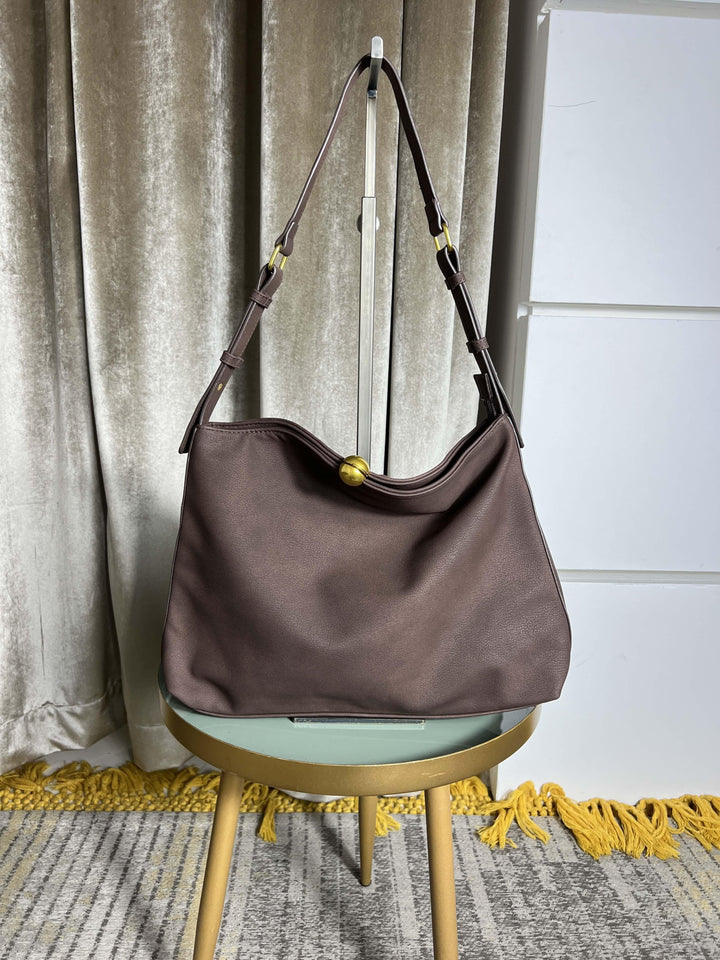 borsa media a spalla in ecopelle coffee S6301-30COFFEE FEMME CAFE SELECTION
