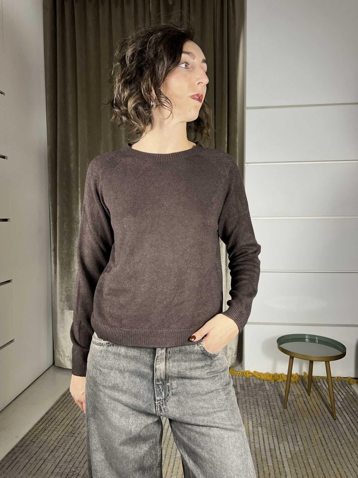 maglia paricollo a scatoletta caffe XTAL812CAFFE SUSY MIX