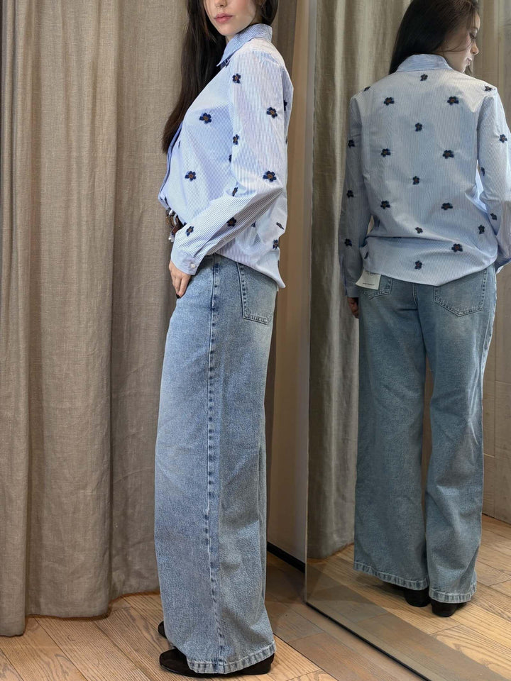 jeans a palazzo denim chiaro SOPHIE001 iBLUES