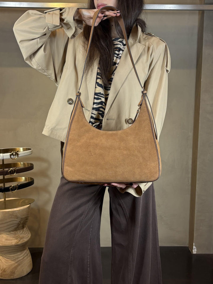 borsa hobo in suede cammello MISS PINKO CLASSIC SUEDEL17Y PINKO