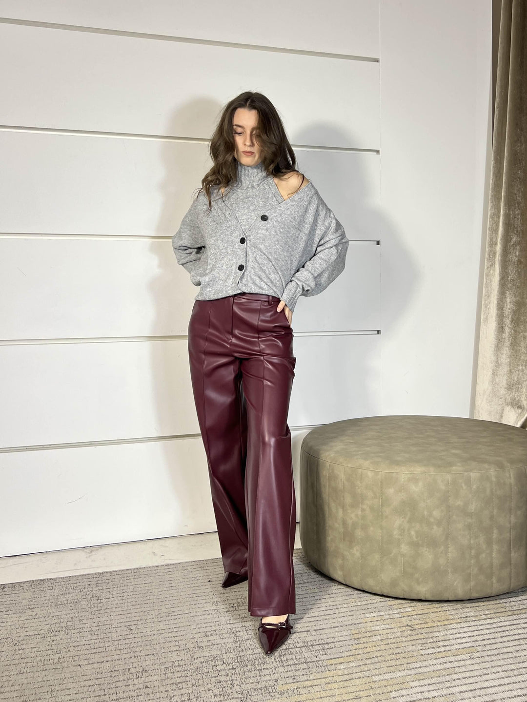 top in maglia grigio 77103FGRIGIO VICOLO