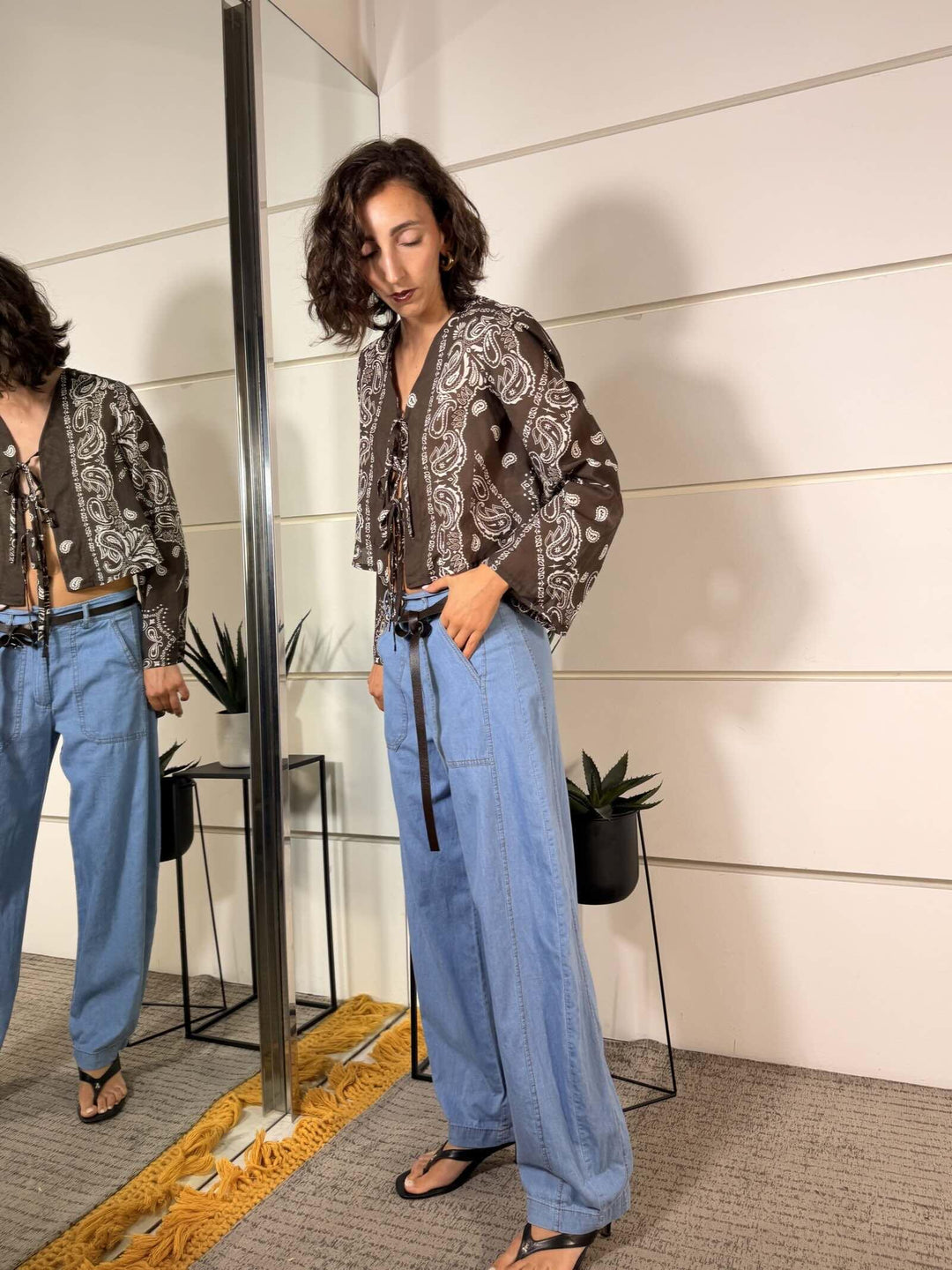 pantalone in denim leggero a ovetto 58300CHJEANS SUSY MIX