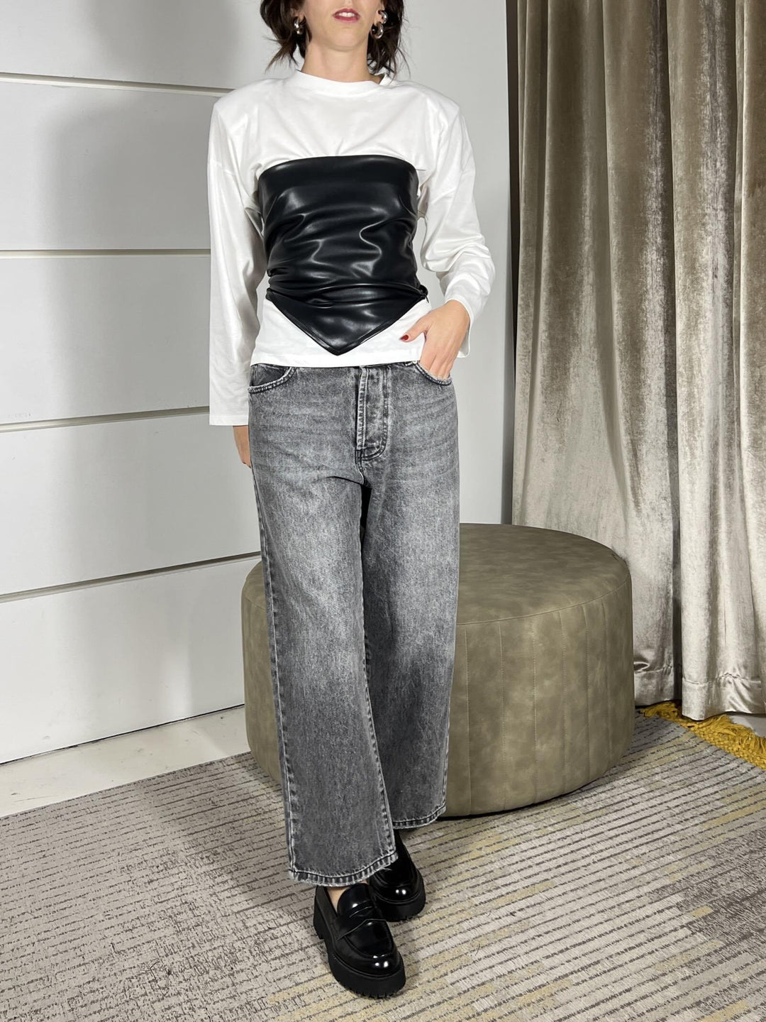 jeans grigio V01O0229GRIGIO PHILIA LOFT