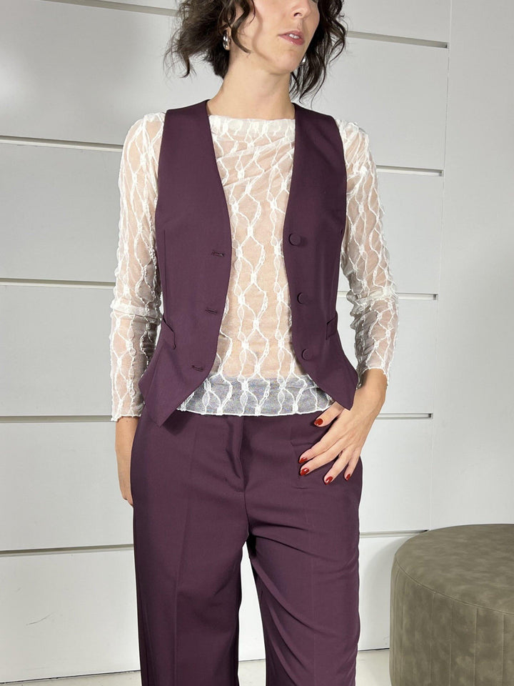 GILET BORDEAUX TF0370BORDEAUX VICOLO