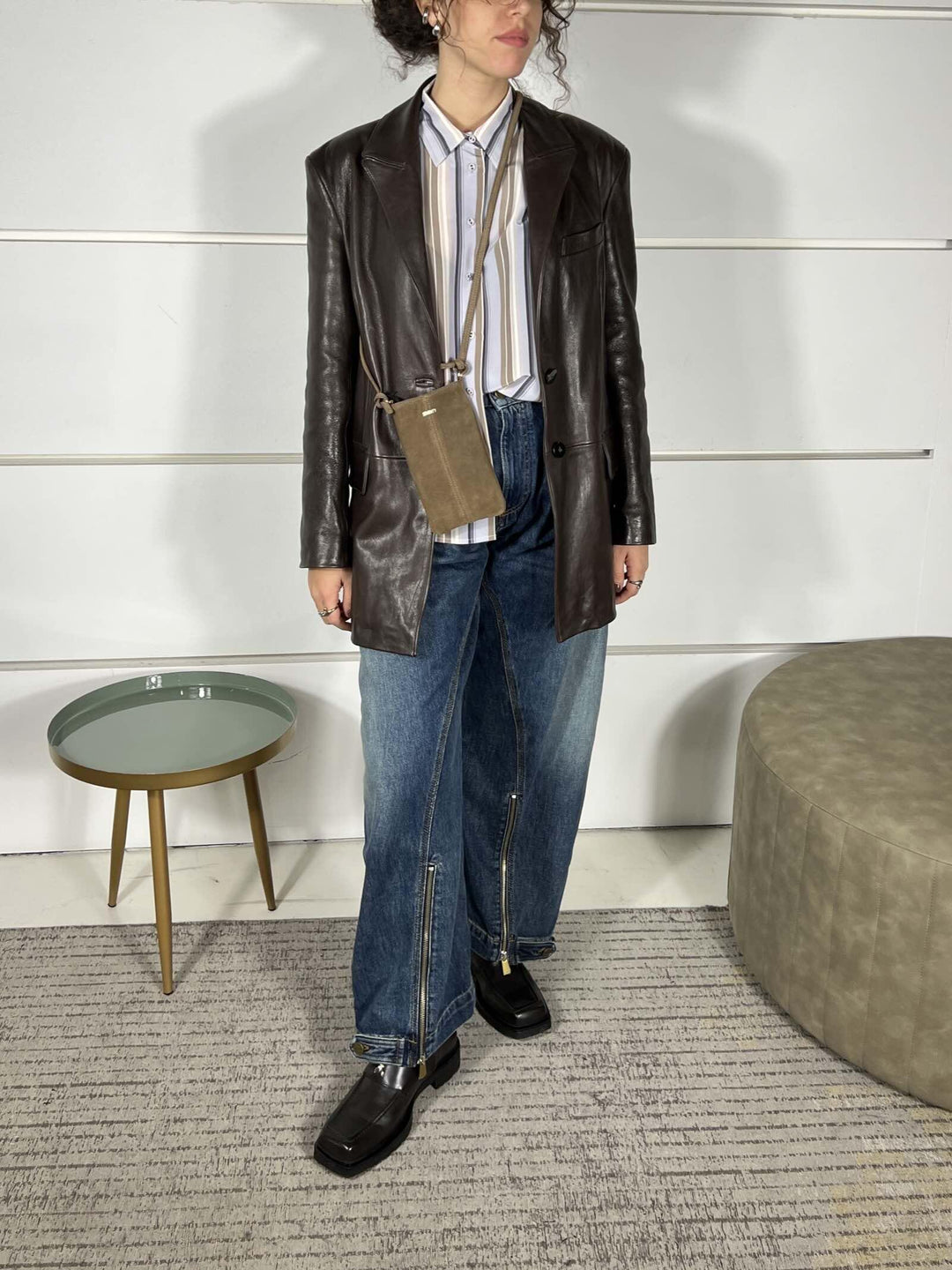 jeans baloon con zip e pince denim medio scuro SICURO ZIP PANTALONEPJZ PINKO