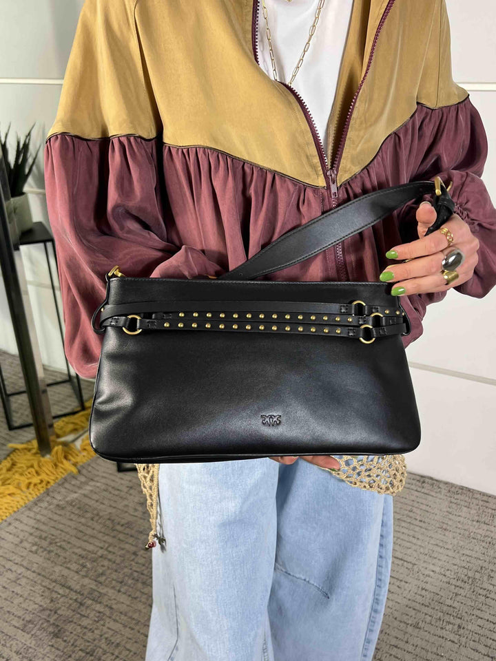 BORSA A SPALLA BEL BAG NERA BELT BAG CLASSICZ99Q PINKO