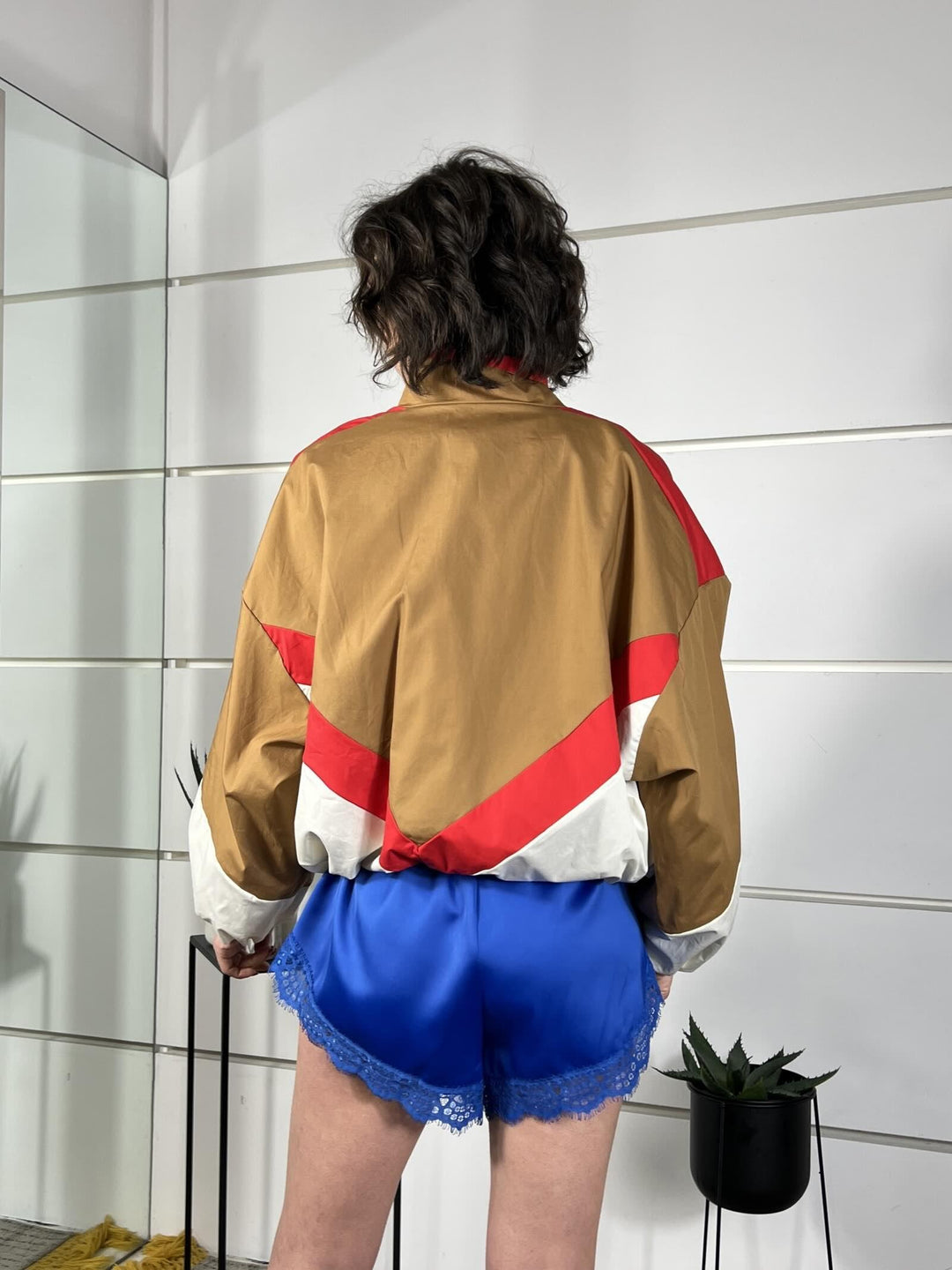 bomber over bicolor cammello rosso e blu KVS-Q070CAMMELLO/ROSSO/BURRO HAVE ONE