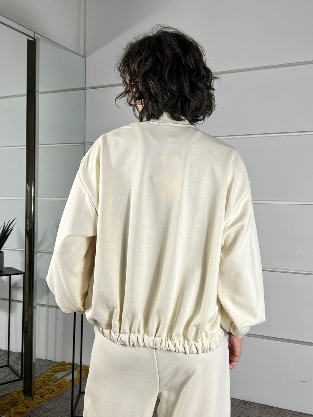 felpa con alamari bianca WF26SZEG8484BIANCO TWO WAY