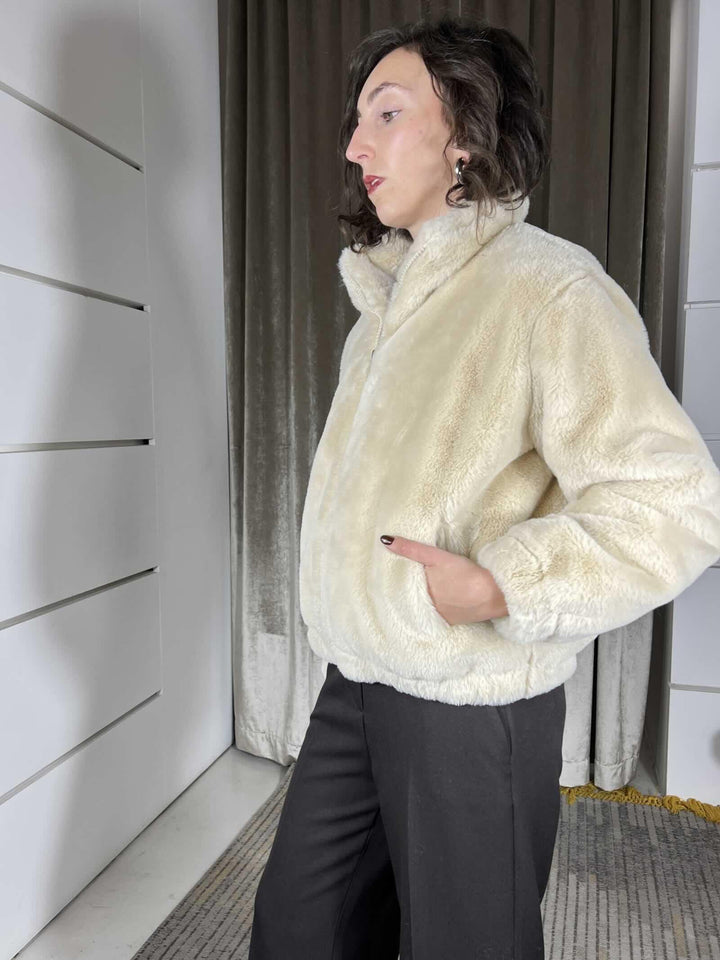 bomber a ecopelliccia beige KDY-P122BEIGE HAVE ONE