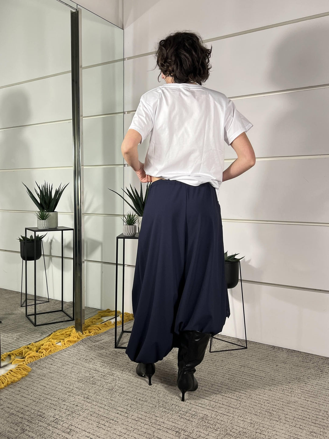 pantalone ballon con pinces blu TAB1326BLU 89 VICOLO