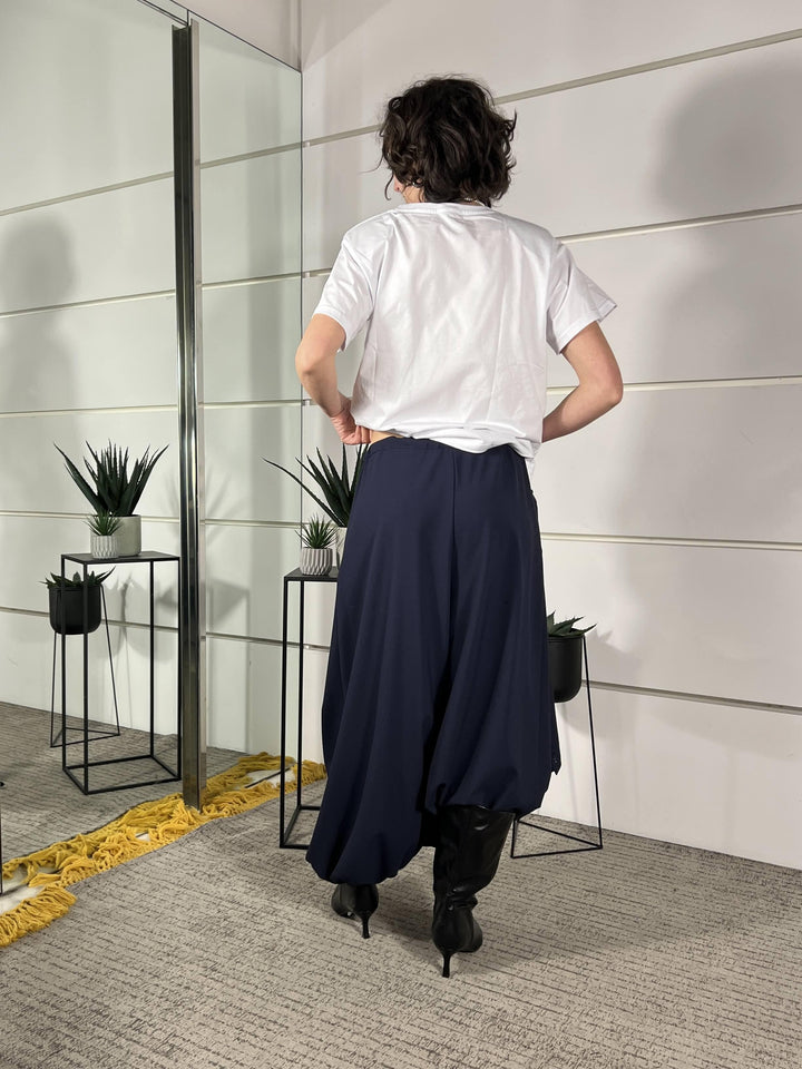 pantalone ballon con pinces blu TAB1326BLU 89 VICOLO