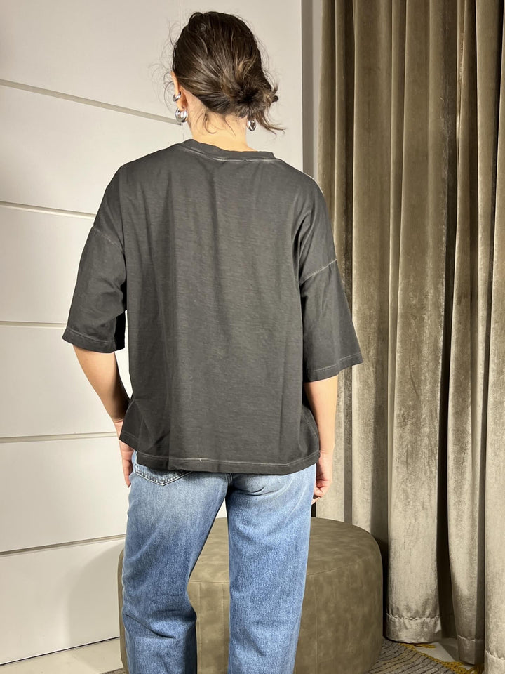 T-SHIRT GRIGIA MANICA CORTA CON STAMPA BELIVE IN GOD TFW-P022GRIGIO HAVE ONE