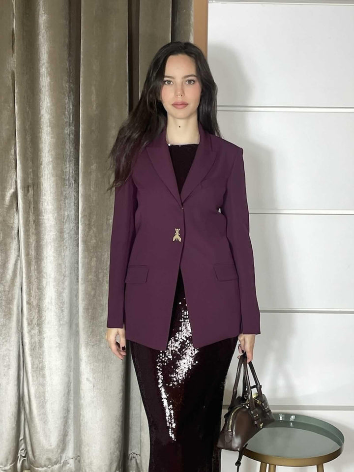 giacca feeminile sfiancata bordeaux con fly 8S0549A454M536 PATRIZIA PEPE PREVIEW