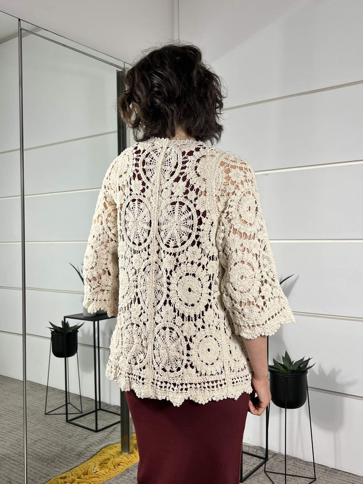 cardigan crochet latte 2668022LATTE SUSY MIX