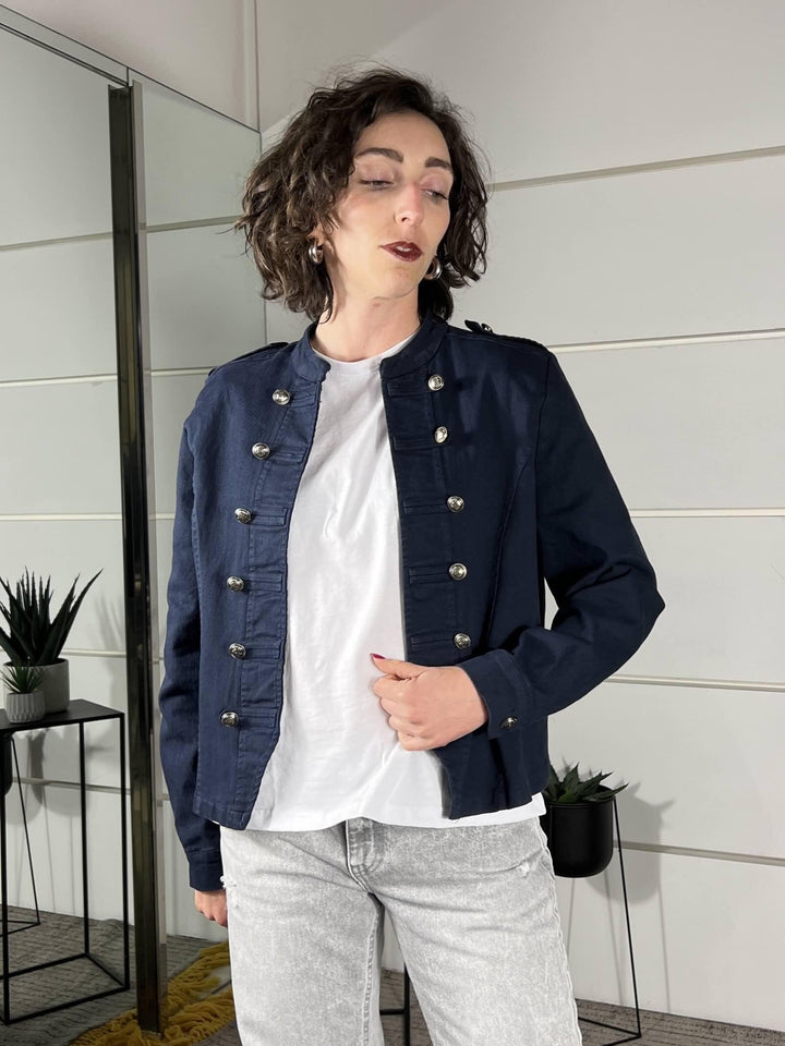 giacca military in cotone blu 2023194BLU SUSY MIX