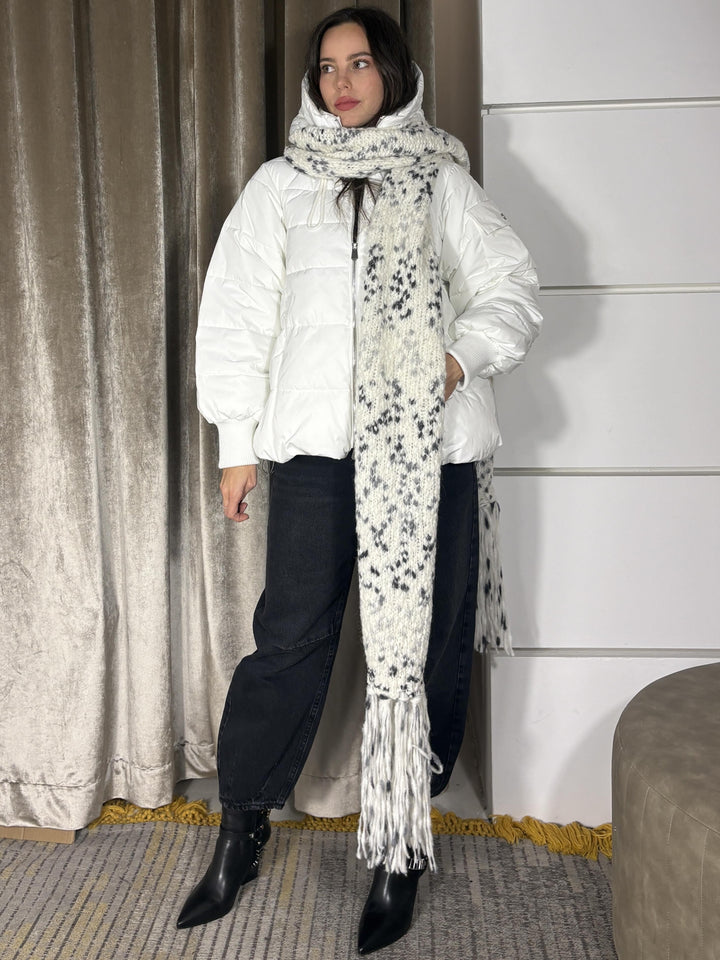 SCIARPA CON FRANGE ZEOR5402 CARLA G. ACCESSORI