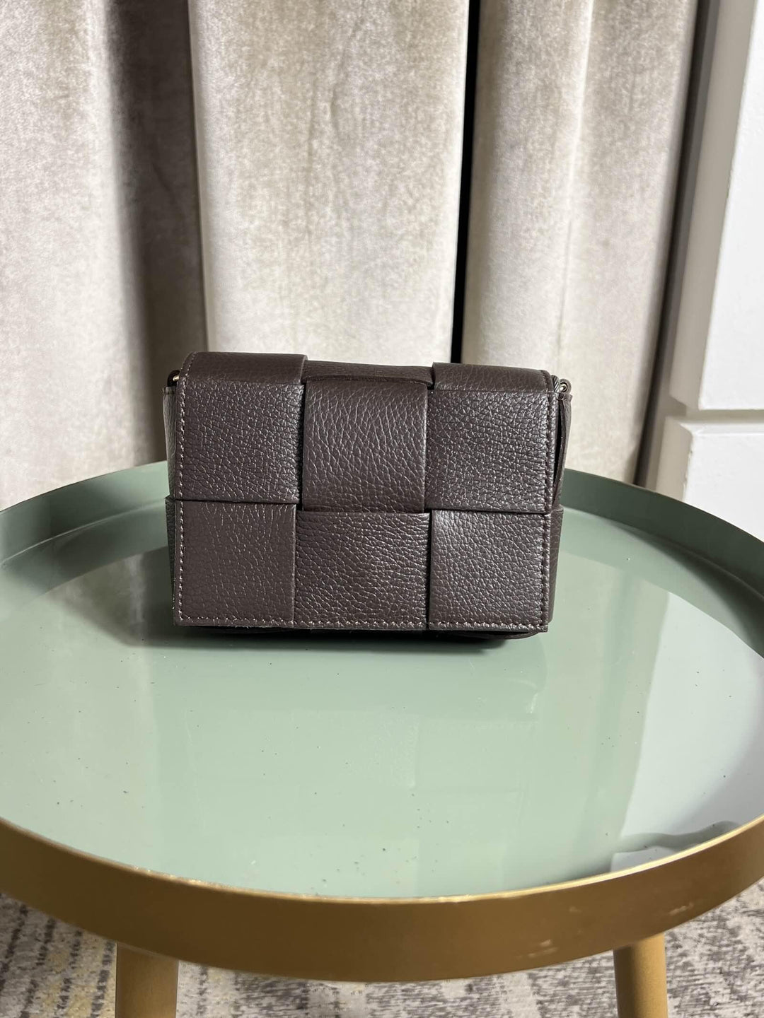 BORSA MORO IN PELLE A INTRECCIO CON TRACOLLA 249215MORO FEMME CAFE SELECTION