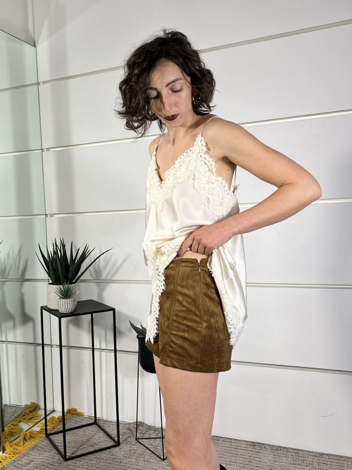 shorts scamosciato cognac PMA-Q141COGNAC HAVE ONE