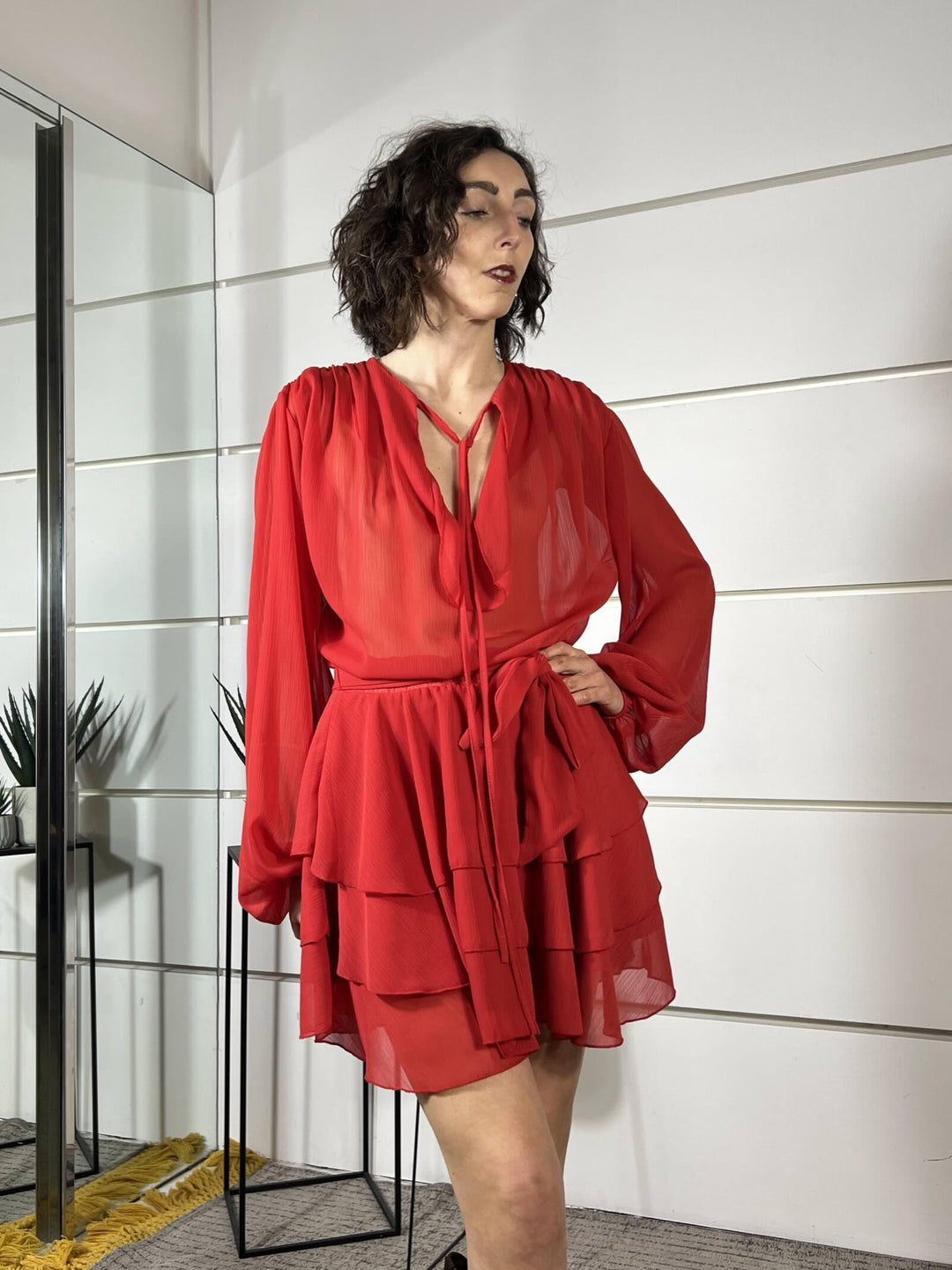 abito corto rosso AMA-Q077ROSSO HAVE ONE