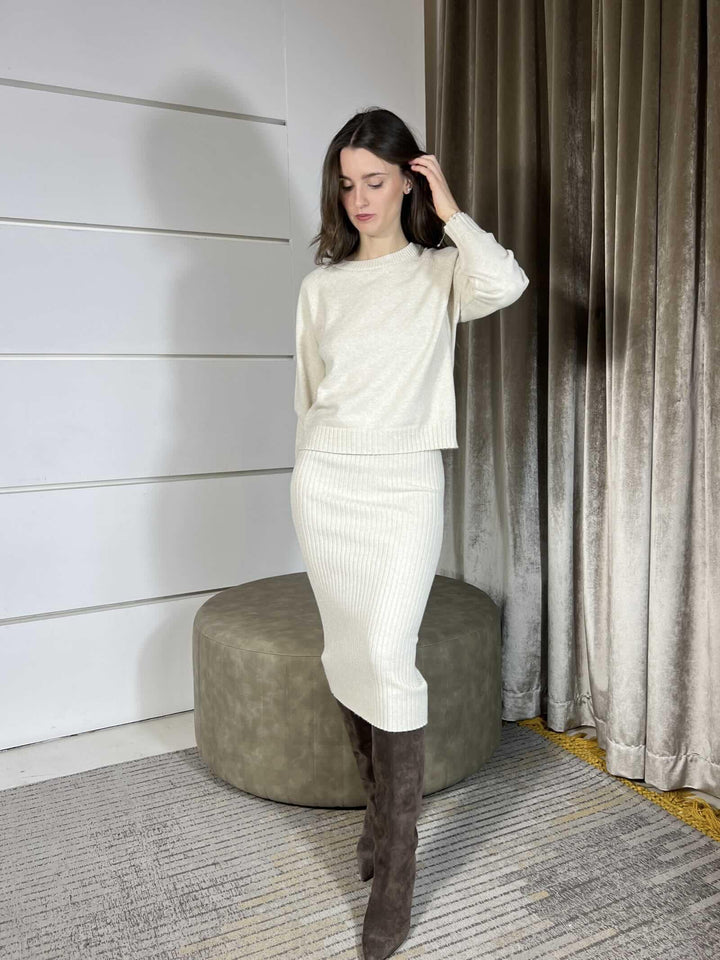 COMPLETO BEIGE ABITO E MAGLIA 1035910360BEIGE SUSY MIX