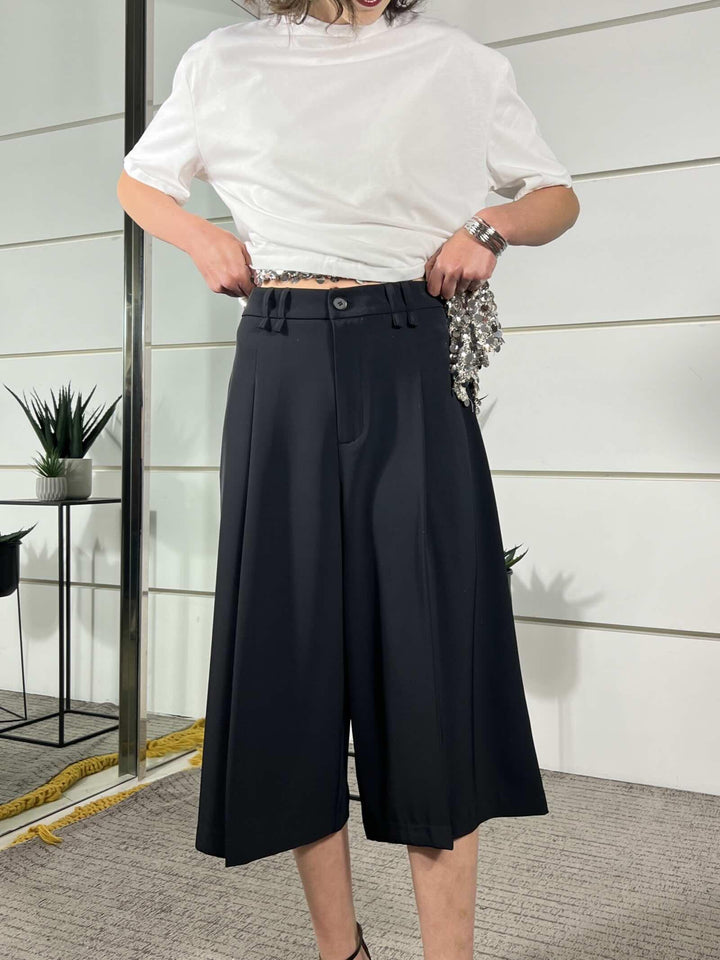 bermuda con pinces nero BE26SRO178NERO TWO WAY