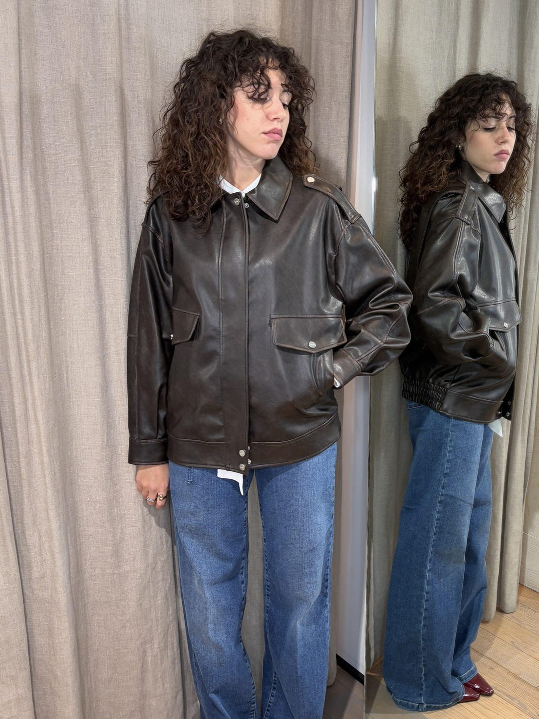 GIUBBOTTO IN TESSUTO SPALMATO MF5097E1051X0558 LIU JO WHITE