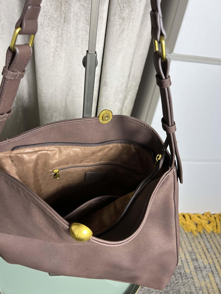 borsa media a spalla in ecopelle coffee S6301-30COFFEE FEMME CAFE SELECTION
