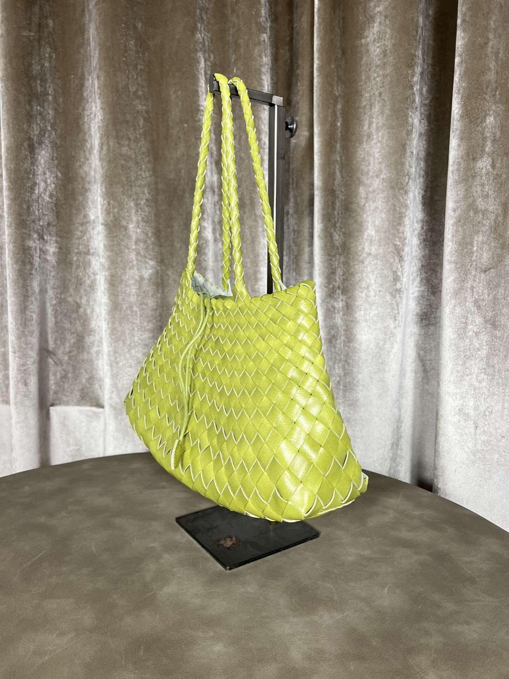 borsa a intreccio in ecopelle green 58226GREEN FEMME CAFE SELECTION