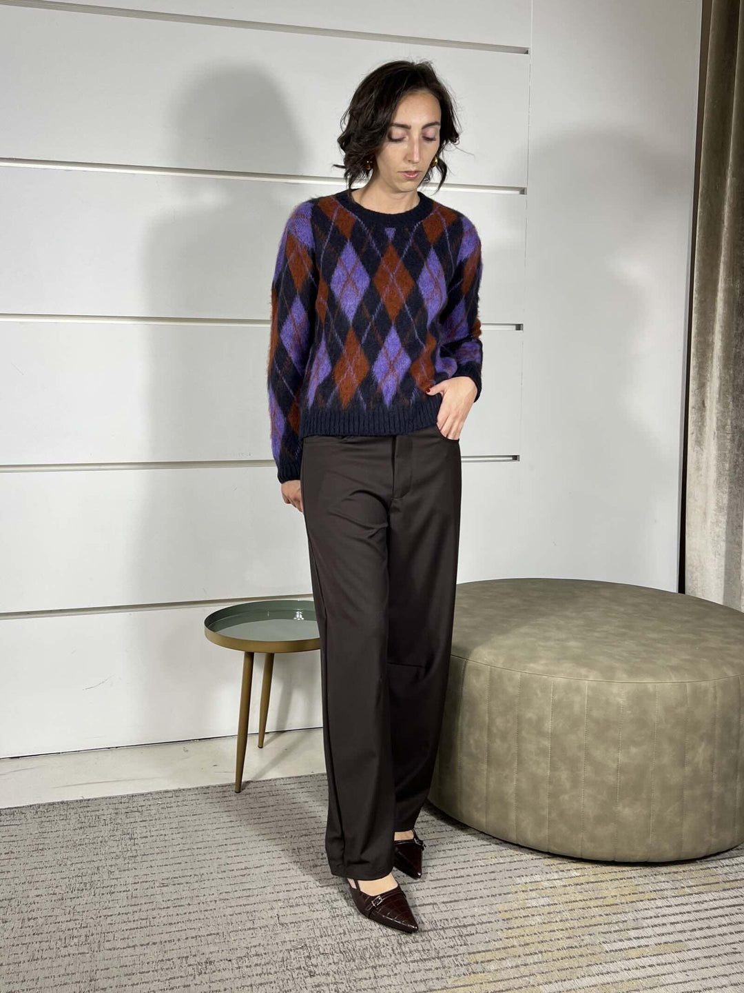 pantalone ovetto moro V01A0725MORO PHILIA LOFT