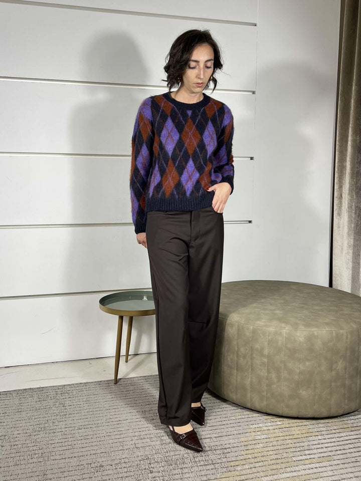 pantalone ovetto moro V01A0725MORO PHILIA LOFT