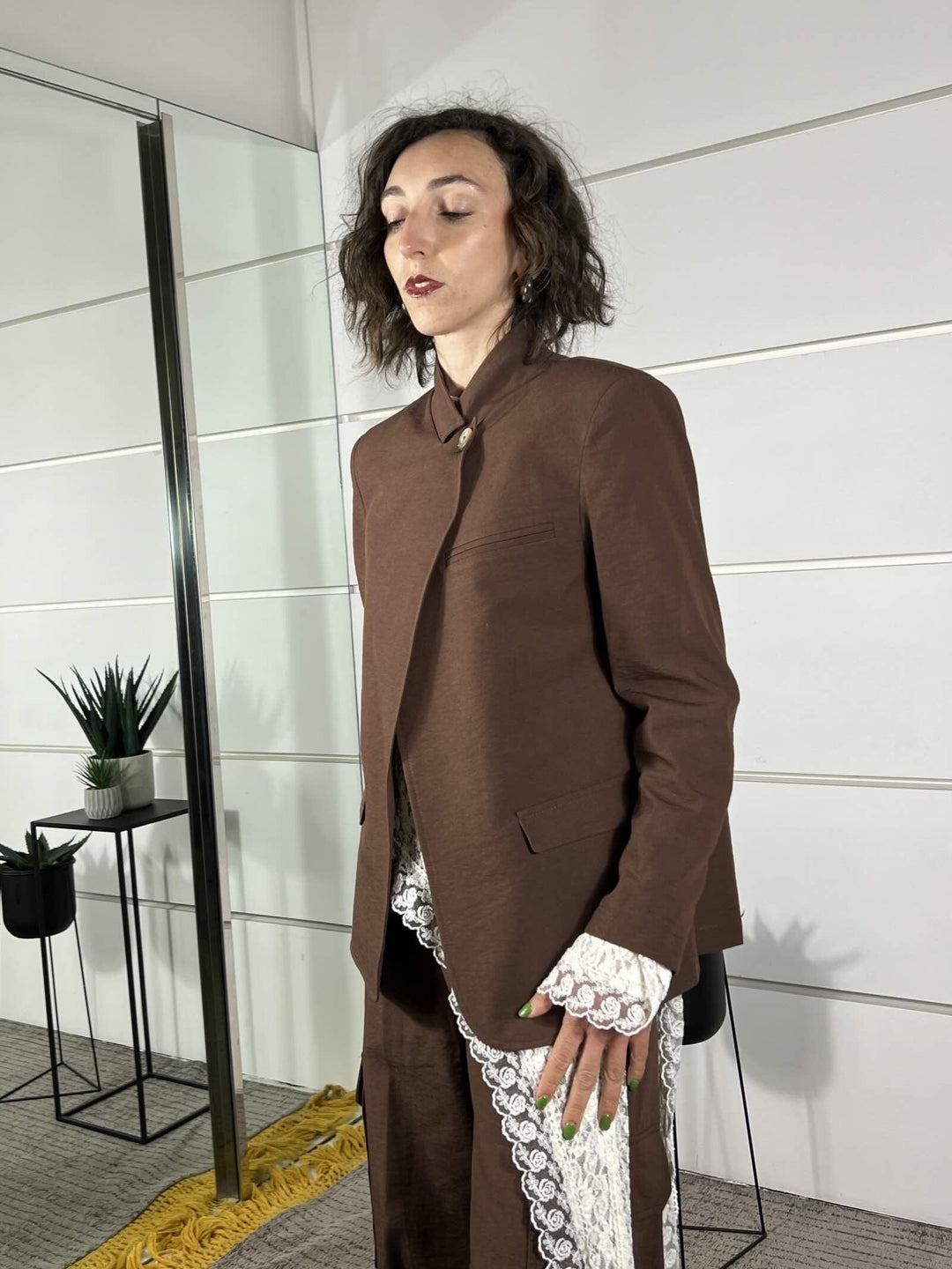 giacca coreana caffe viscosa e corone SM221ACAFFE SUSY MIX