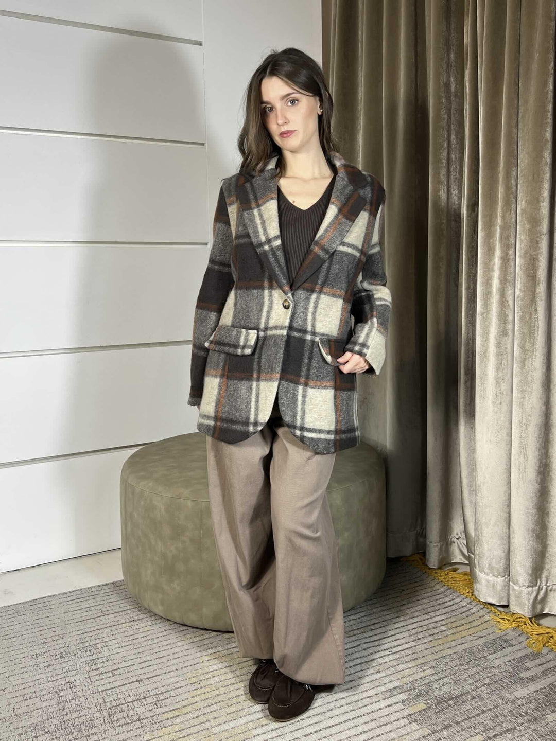 GIACCA CAPPOTTO CAMMELLO E RUGGINE KJK-P102CAMMELLO/RUGGINE HAVE ONE