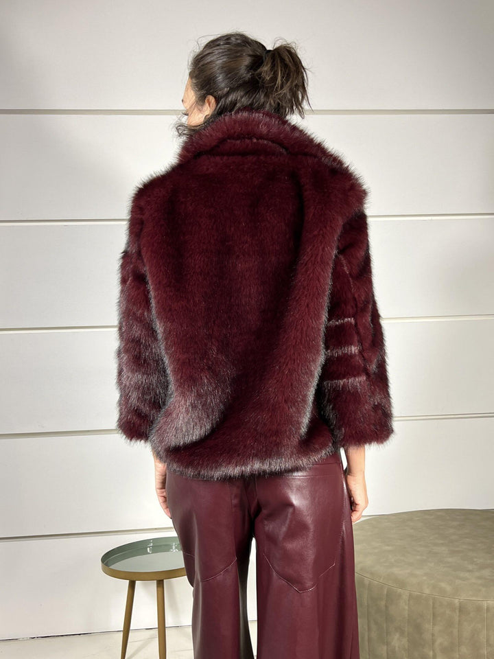 ecopelliccia corta vino I251171VINO SUSY MIX