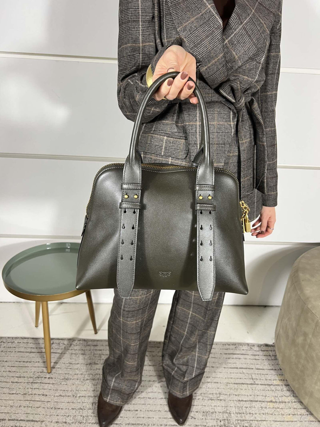 BORSA BOWLING A MANO IN PELLE BOWLING BAGZ99V PINKO