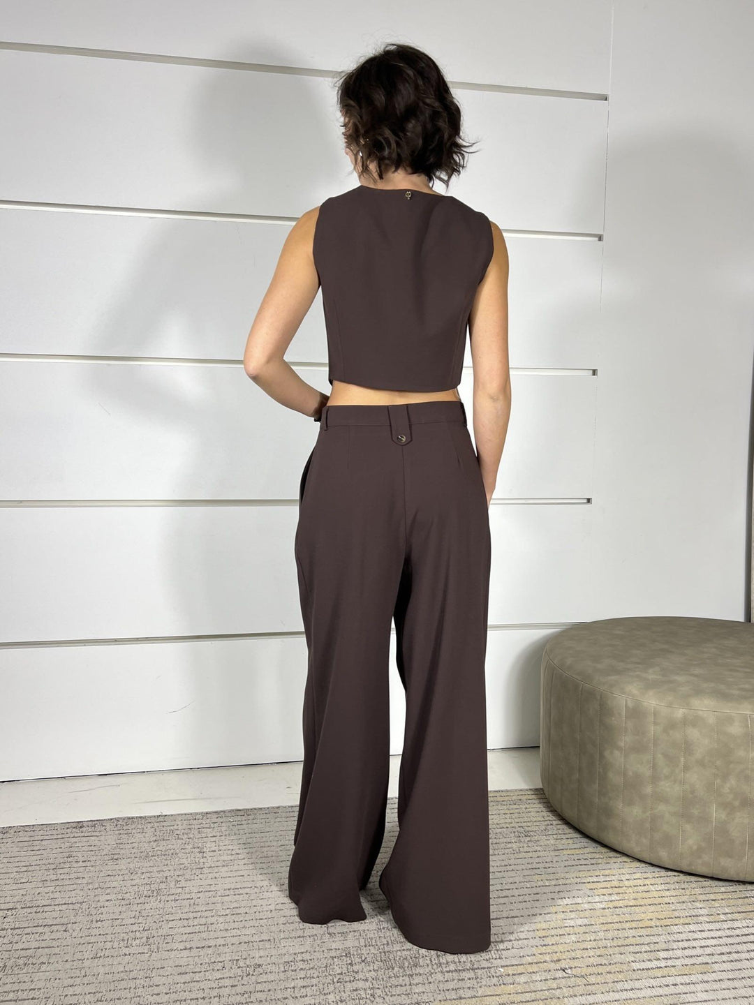 COMPLETO GILET E PANTALONE MORO M01N0078MORO PHILIA LOFT