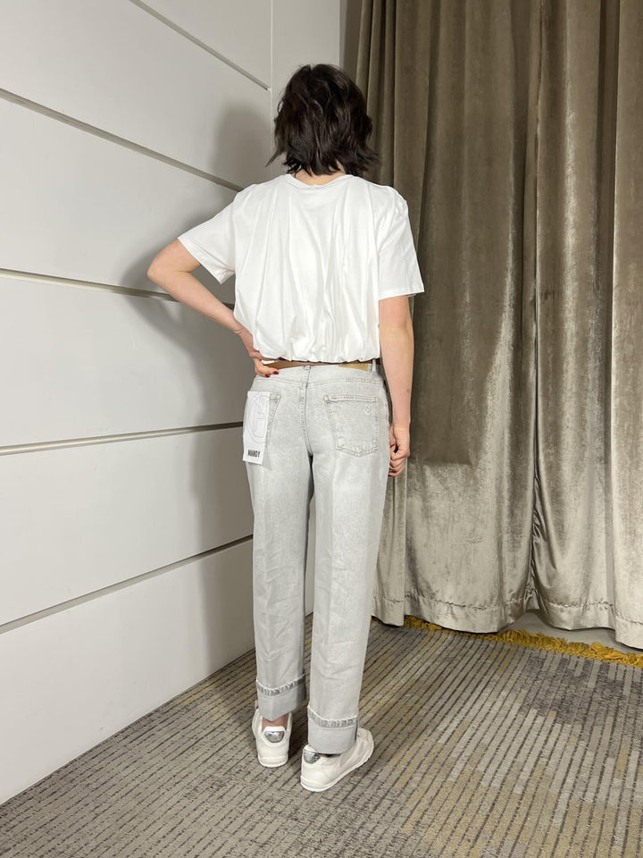 jeans mandy con cintura elasticizzato grigio PLS-Q040GRIGIO HAVE ONE