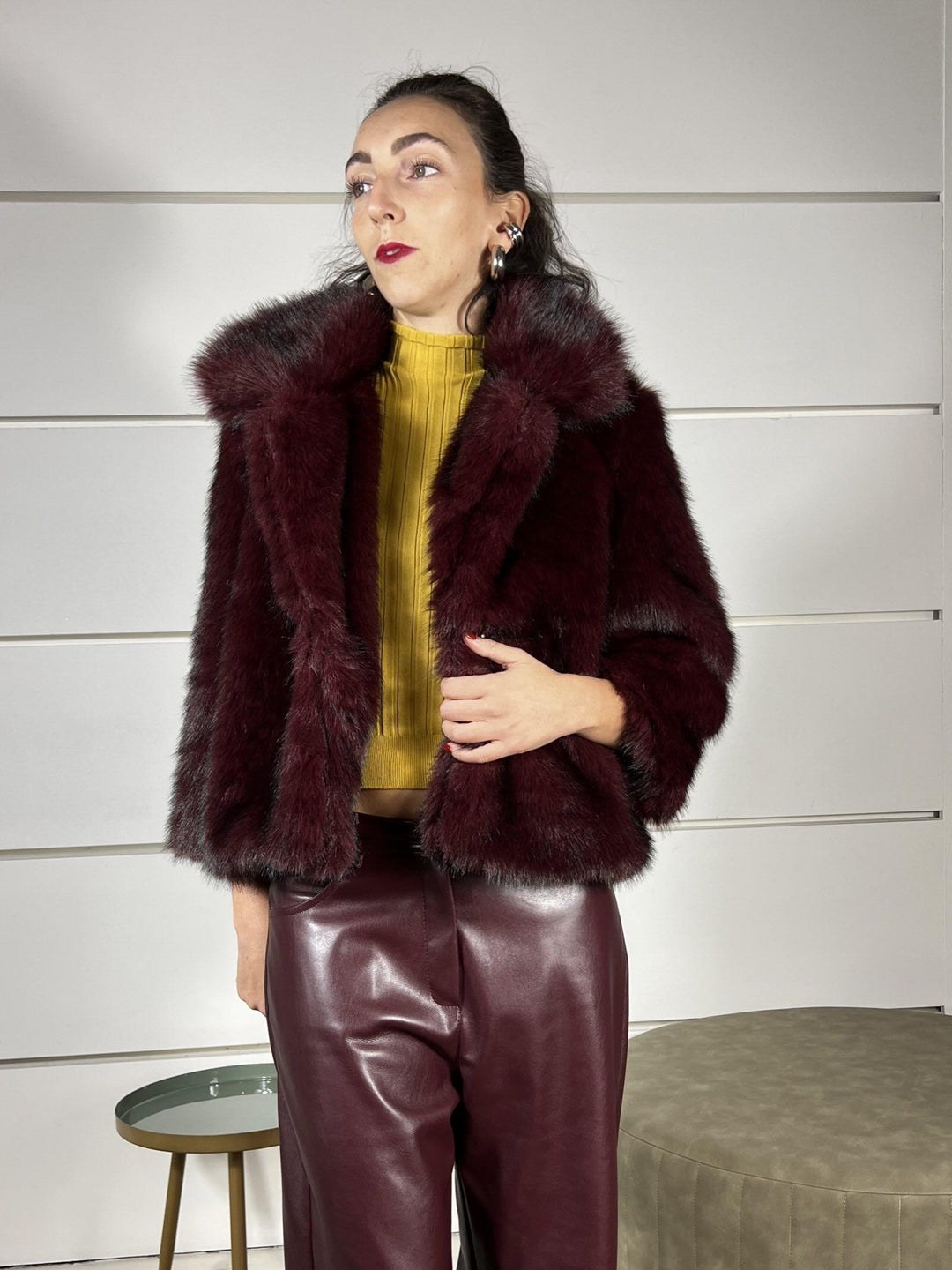 ecopelliccia corta vino I251171VINO SUSY MIX