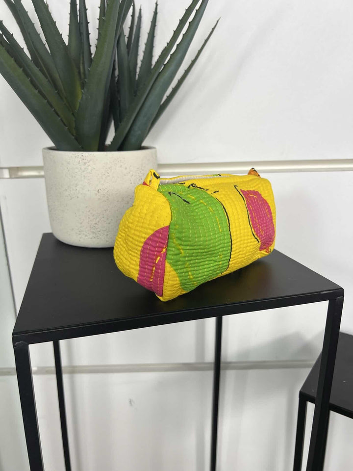 beauty case piccolo stampa gialla fruit CO-BO0219PICCOLOFRUIT/GIALLO FEMME CAFE SELECTION