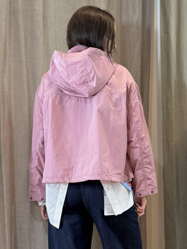 parka corto leggero antivento e antigoccia malva VELIERO002 PENNY BLACK