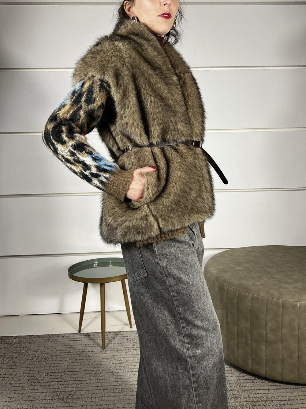 gilet ecopelliccia cammello 505017CAMMELLO SUSY MIX