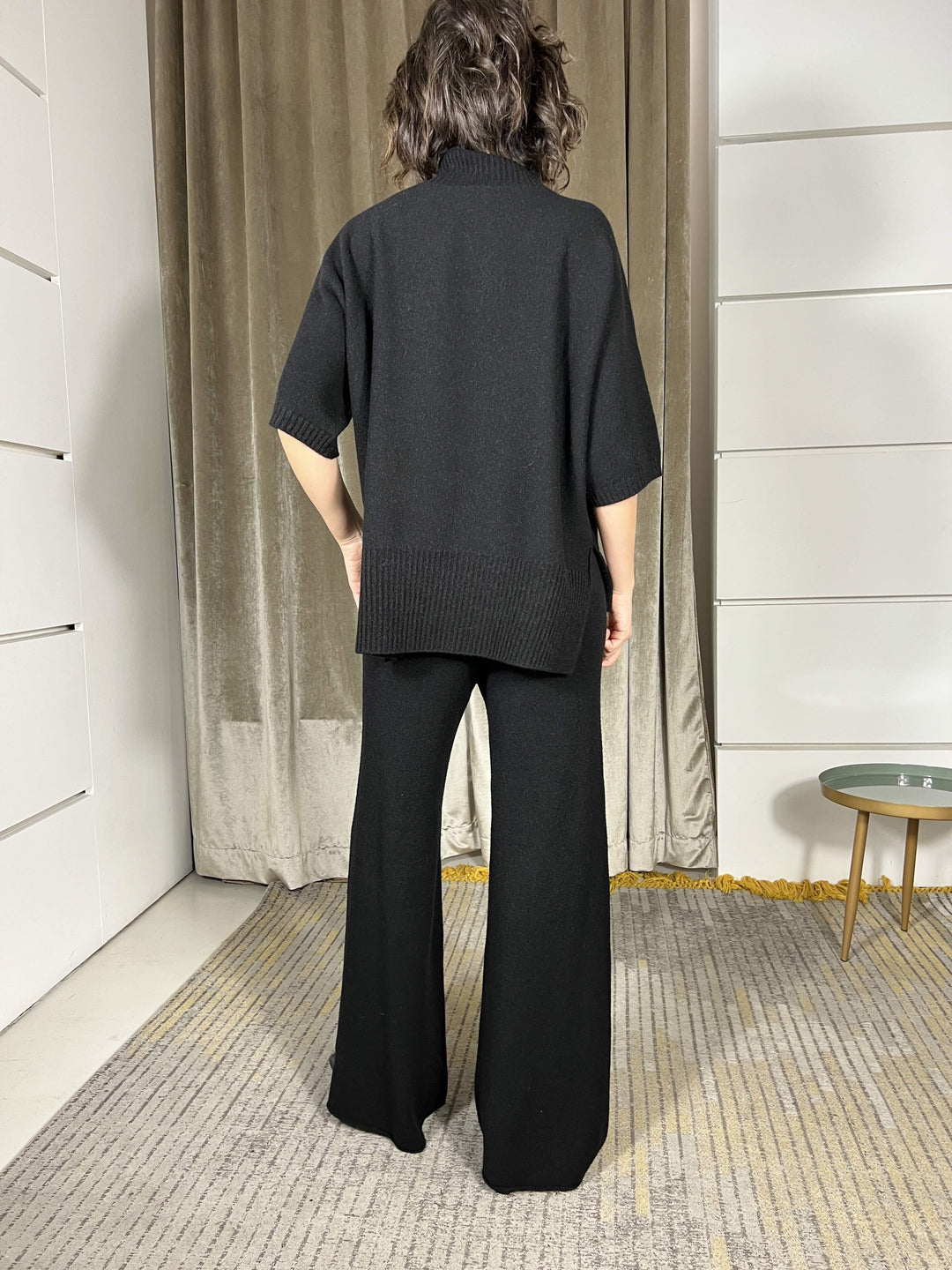 pantalone in maglia a palazzo nero P30258851900 IMPERIAL